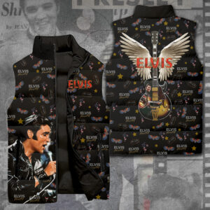 Elvis Presley 3D Sleeveless Down Jacket - TANTN 9127