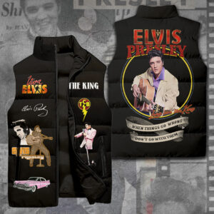 Elvis Presley 3D Sleeveless Down Jacket - TANTN 9236