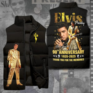 Elvis Presley 3D Sleeveless Down Jacket - TANTN 9392