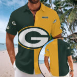 Green Bay Packers Short Sleeve Button-Down Shirt - MAITM13555