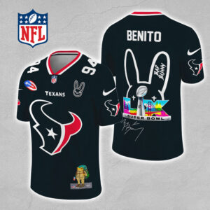 Houston Texans x Bad Bunny 3D Football Jersey - MAITM13311