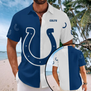Indianapolis Colts Short Sleeve Button-Down Shirt - MAITM13557