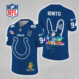 Indianapolis Colts x Bad Bunny 3D Football Jersey - MAITM13312