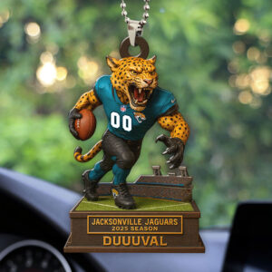 Jacksonville Jaguars 2025 Season Custom shape 2-sided Acrylic Car Ornament - HOATT13672