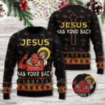 Jesus Has Your Back Ugly Sweater - TANTN17491