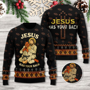 Jesus Has Your Back Ugly Sweater - TANTN17492