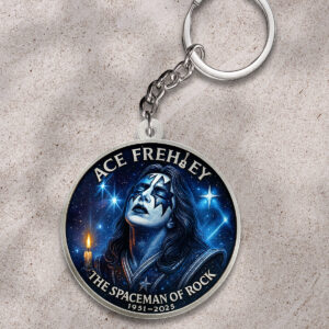 KISS x Ace Frehley Custom Shape 2-sided Keychain - HOATT13924