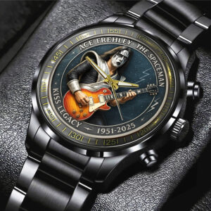 KISS x Ace Frehley Black Stainless Steel Watch - MAITM13468