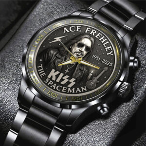 KISS x Ace Frehley Black Stainless Steel Watch - MAITM13503