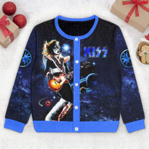 KISS x Ace Frehley Knitted Crewneck Cardigan - HOATT13937