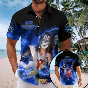 KISS x Ace Frehley Short Sleeve Button-Down Shirt - TMTHU1687