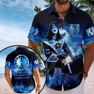 KISS x Ace Frehley Short Sleeve Button-Down Shirt - HOATT13985