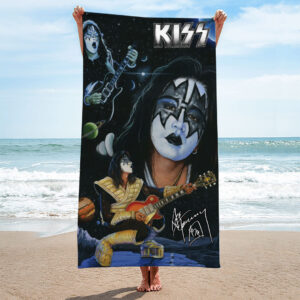 KISS x Ace Frehley Rectangle Beach Towel - GNENEW699