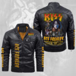 KISS x Ace Frehley 2D Leather Yellow Fleece Jacket – TMTHU1819