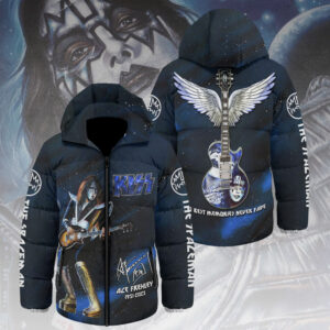 KISS x Ace Frehley Thickened Down Hooded Jacket - HOATT14046