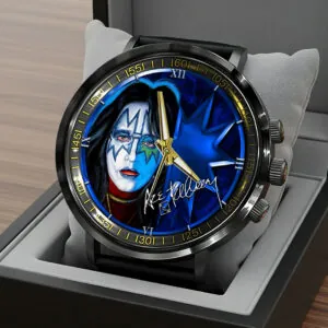 KISS x Ace Frehley Black Stainless Steel Watch - HOATT14125