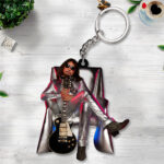 KISS x Ace Frehley Custom Shape 2-sided Keychain – TMTHU1639