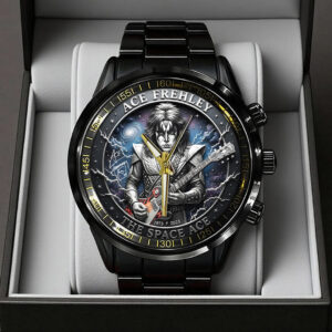 KISS x Ace Frehley Black Stainless Steel Watch - TANTN17638