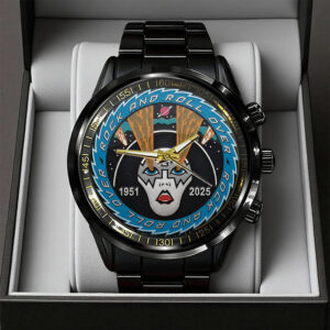 KISS x Ace Frehley Black Stainless Steel Watch - TANTN17567