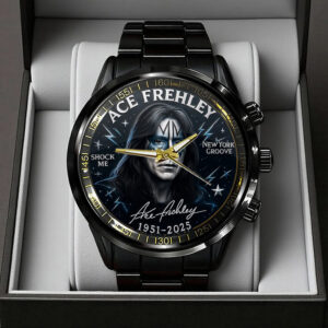 KISS x Ace Frehley Black Stainless Steel Watch - TANTN17621