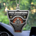 Las Vegas Aces 2025 WNBA Champions Custom shape 2-sided Acrylic Car Ornament – TMTHU1487