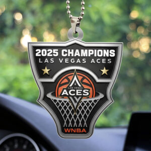 Las Vegas Aces 2025 WNBA Champions Custom shape 2-sided Acrylic Car Ornament - TMTHU1487