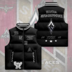 Las Vegas Aces WNBA 2025 Champions 3D Sleeveless Down Jacket – TMTHU1638