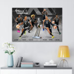 Las Vegas Aces 2025 WNBA Champions Rectangle Canvas With Inner Frame – MAITM13358