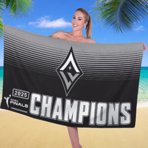 Las Vegas Aces 2025 WNBA Finals Champions Rectangle Beach Towel - TANTN17329