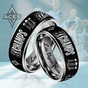 Las Vegas Aces 2025 WNBA Finals Champions Custom Alloy Ring - HOATT13868