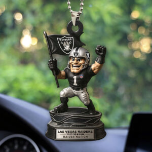 Las Vegas Raiders 2025 Season Custom shape 2-sided Acrylic Car Ornament - HOATT13674