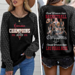 Las Vegas Aces 2025 WNBA Champions Round Neck Raglan Sleeve Sweatshirt – TMTHU1480