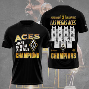 Las Vegas Aces WNBA 2025 Champions 3D Apparel - TMTHU1423