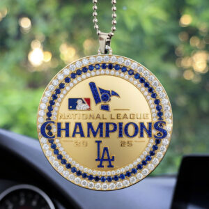 Los Angeles Dodgers 2025 National League Custom shape 2-sided Acrylic Car Ornament - MAITM13543