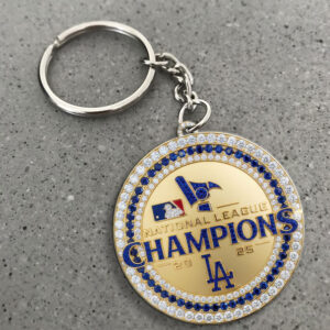 Los Angeles Dodgers 2025 National League Custom Shape 2-sided Keychain - MAITM13544