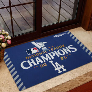 Los Angeles Dodgers  2025 National League Champions Doormat - TANTN17584