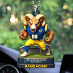 Los Angeles Rams 2025 Season Custom shape 2-sided Acrylic Car Ornament - HOATT13675