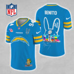 Los Angeles Chargers x Bad Bunny 3D Football Jersey - MAITM13316
