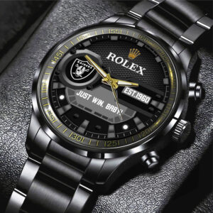 Las Vegas Raiders x Rolex Black Stainless Steel Watch - MAITM13211