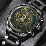 Milwaukee Brewers NLCS 2025 Black Stainless Steel Watch – TMTHU1466