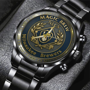 Milwaukee Brewers NLCS 2025 Black Stainless Steel Watch – TMTHU1466