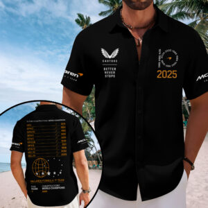 McLaren 2025 Constructor's Champions Short Sleeve Button-Down Shirt - MAITM13261