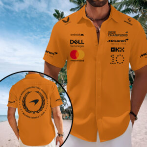 McLaren 2025 Constructor's Champions Short Sleeve Button-Down Shirt - MAITM13272