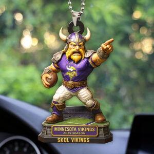 Minnesota Vikings 2025 Season Custom shape 2-sided Acrylic Car Ornament - HOATT13677