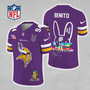 Minnesota Vikings x Bad Bunny 3D Football Jersey - MAITM13319