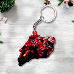 Ducati Lenovo Team x Marc Márquez 2025 Custom Shape 2-sided Keychain - NGHIAVT5099