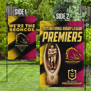 Brisbane Broncos 2025 Double-side Garden Flag - NGHIAVT5185