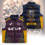 Brisbane Broncos 2025 3D Sleeveless Down Jacket - NGHIAVT5394
