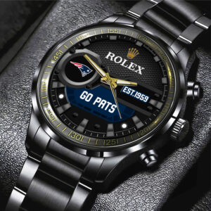 New England Patriots x Rolex Black Stainless Steel Watch - MAITM13216