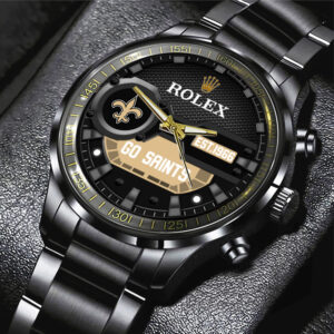 New Orleans Saints x Rolex Black Stainless Steel Watch - MAITM13217